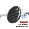 2x Black Carbon Fiber Cup Holder Pad Non-Slip Water Cup Slot Mat Car Accessories
