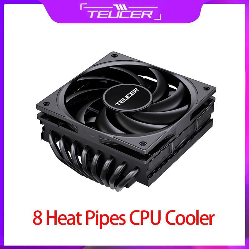 TEUCER 8 Тепловых Трубок Охладитель CPU Низкопрофильный ITX Игровой Радиатор TDP 130 Вт Компьютерный Радиатор Для LGA1700/1200/115X/2011/2066 AM5