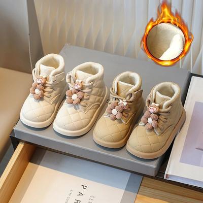 Детские модные ботинки цвета хаки, теплая хлопковая обувь с мягкой подкладкой для мальчиков и девочек, осенне-зимние бежевые детские короткие кожаные сапоги для малышей