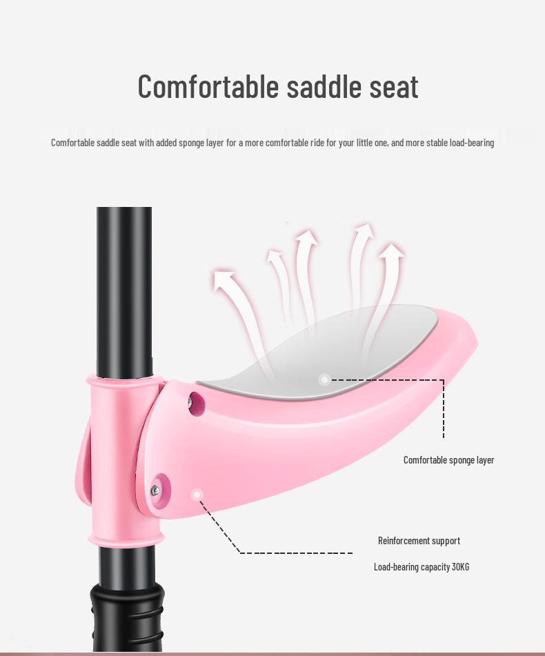 Three-in-One Foldable Children's Scooter with Flashing Pedal