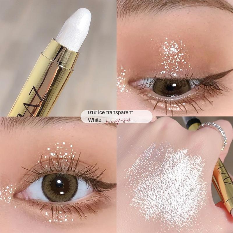 Lazy Sleeper Silkworm Highlight Brightener Тени для век Ручка с двойной головкой Fine Shimmer Pearl Водостойкие тени для век Стойкая фиксация женского макияжа