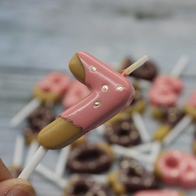 New Chocolate Biscuit Number 0-9 Candle Creative Baby 100-day Party Cute Number Candle