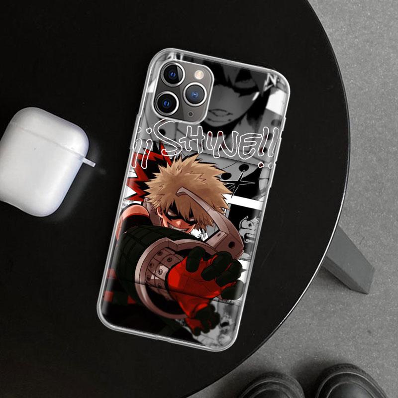 Чехол для телефона MHA Бакуго Кацуки для iPhone 11 12 13 Mini 14 15 Plus 16 Pro Max 17 Air 7 8 + SE Арт Индивидуальный Fundas 11 12