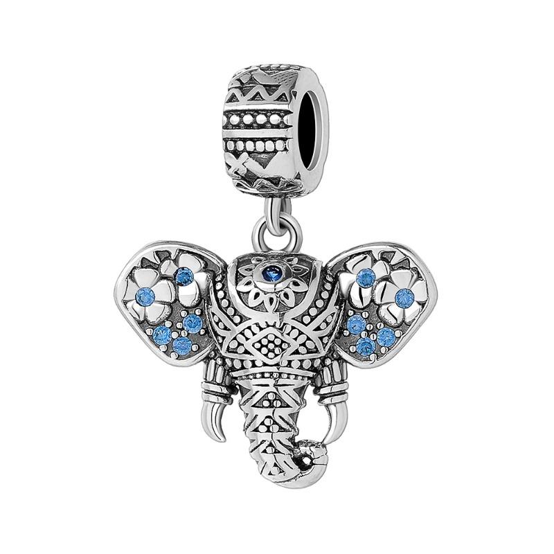 Серебро 925 пробы Подвеска в виде когтя собаки Браслет Шарм Талисман для мужчин женщин Подарок на день рождения Животное Ювелирные изделия Тигр Обезьяна Слон Еж