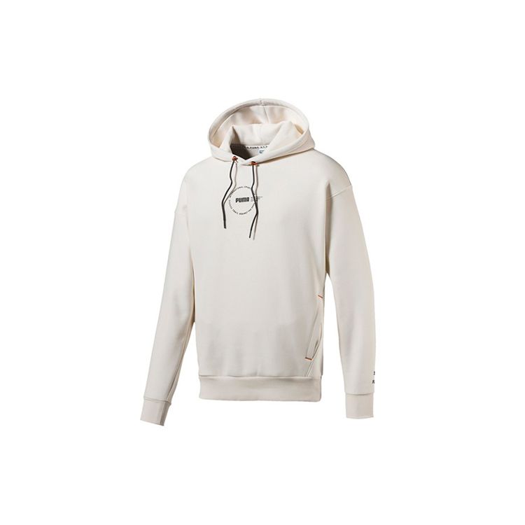 Puma Худи с принтом и завязками Мужские Топы Белый 596725-64