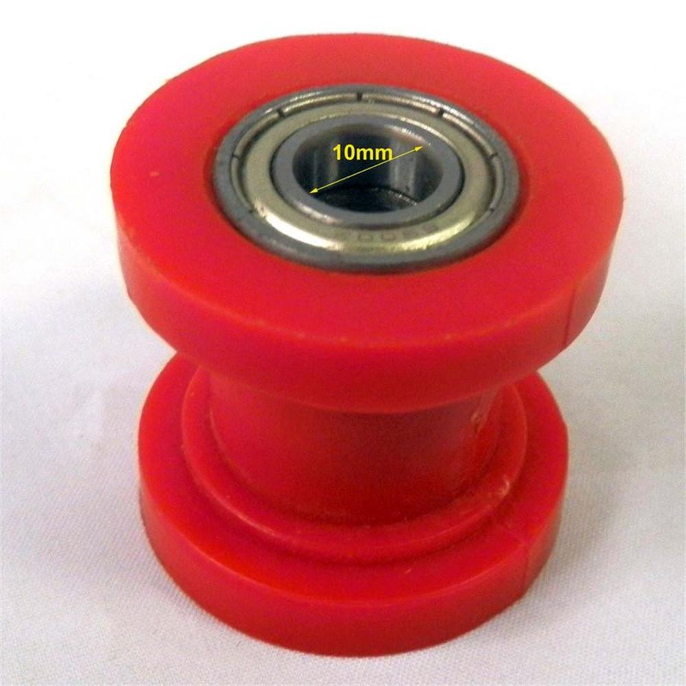 2x 10мм Красный Ролик Цепи Слайдер Натяжитель Направляющее Колесо Для Питбайка Минибайка Квадроцикла