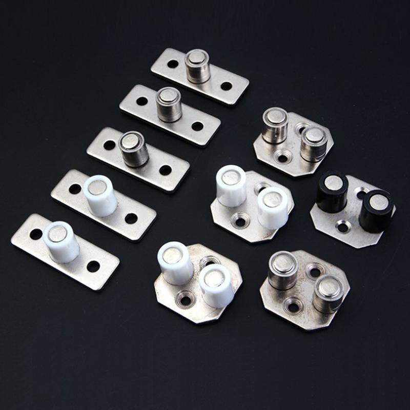 2Pcs Floor Mount Sliding Wooden Door Guide Roller Retainer Top