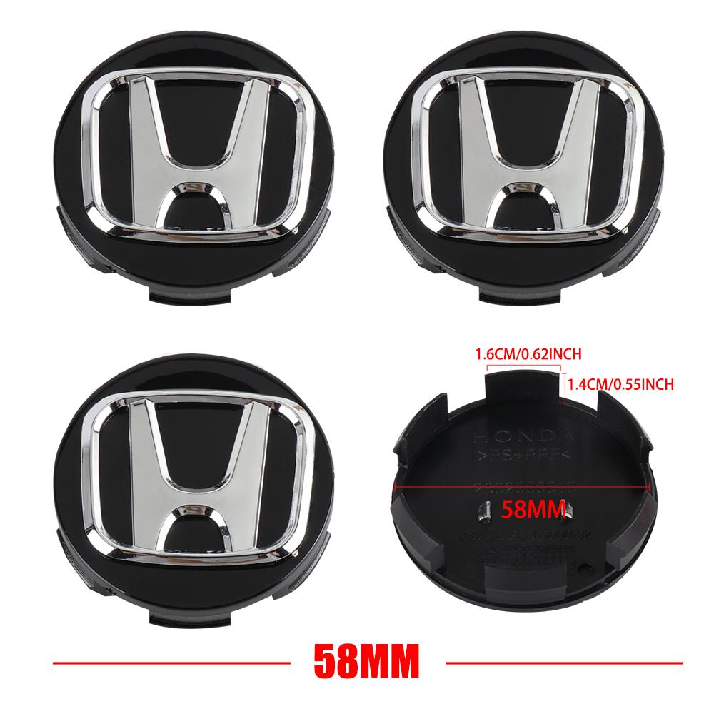 56/58/60/69MM For Honda 150 INSPIRE XR-V CR-V UR-V Fit Type R Civic Jazz Adv Car Wheel Center Hub Caps Badge Sticker Cover