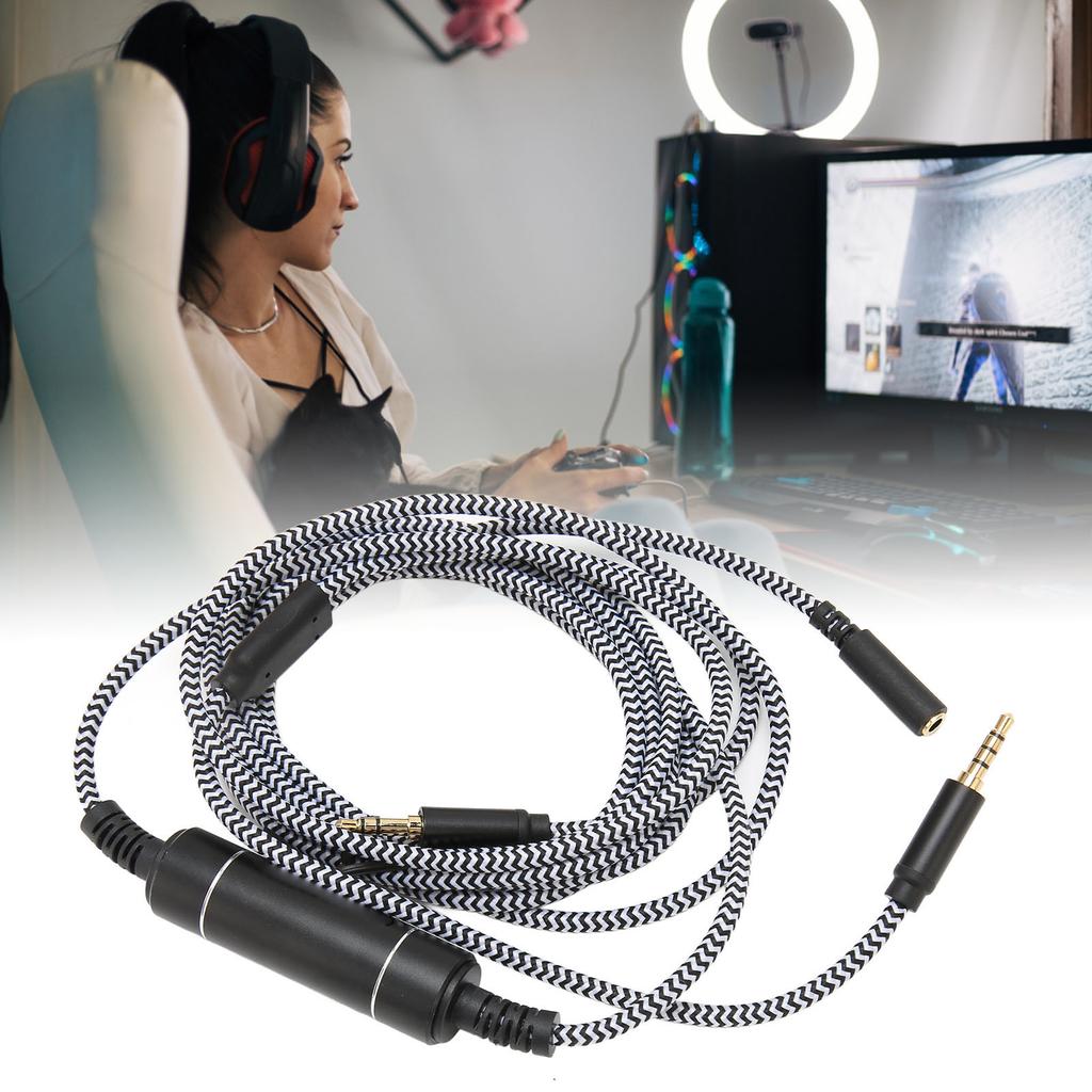 Chat Link Pro Cable Noiseless Lossless Chat Adapter Wire with Metal Isolator for Xbox One for PS4 Fo