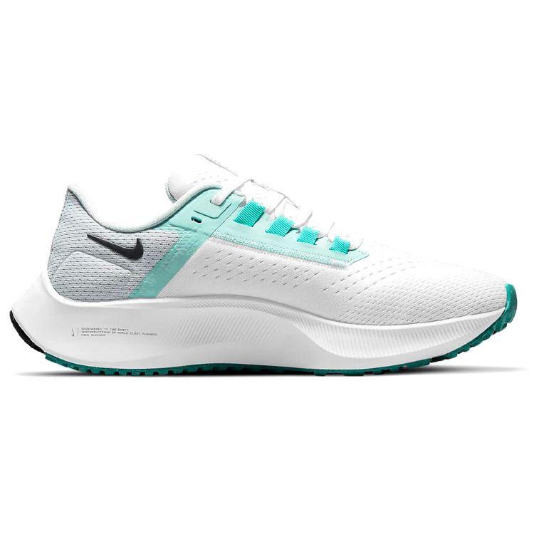 Nike Air Zoom Pegasus 38 White Aurora Green Женские кроссовки Pure-Platinum Oil-Grey CW7358-102