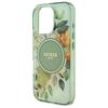 Guess Guhmp16Lhfwbdcen Iphone 16 Pro 6.3 Zielony/Green Hardcase Iml Flower & Tonal Circle Magsafe