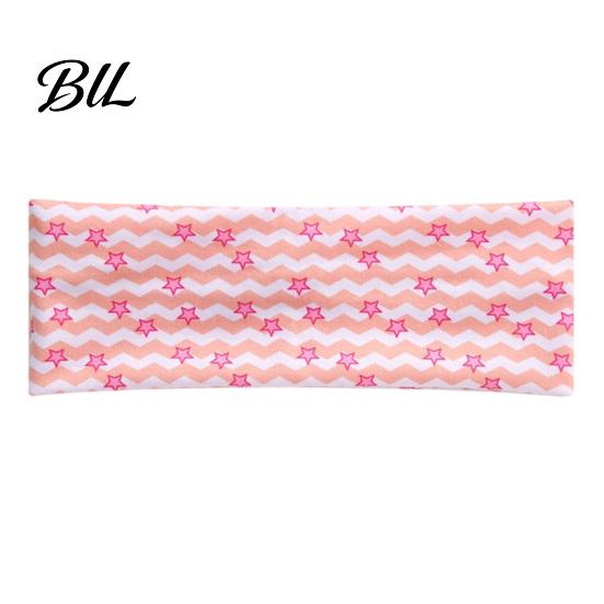 Stretchy Polyester Sweat Bands Elastic Wide Headband for Women, Non-Slip Hair Band with Star Fitness Workout Headbands Wave Print Yoga Running Sports