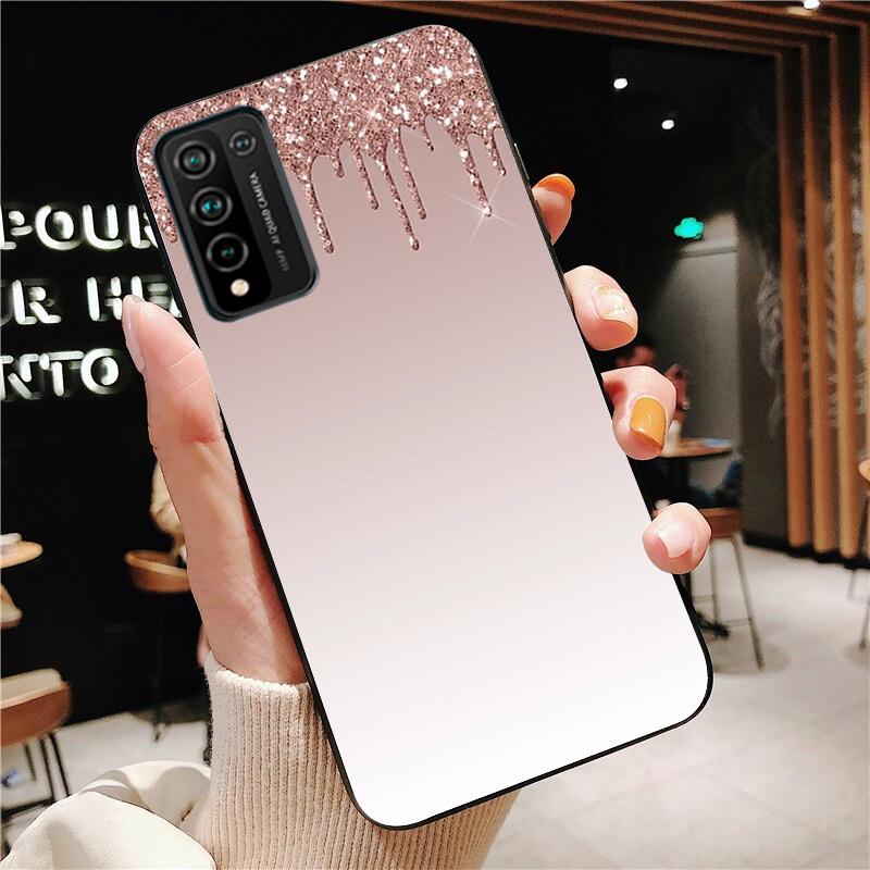 Блестящий розовый, синий, черный чехол для телефона Huawei Honor 50 30 Pro 10X Lite 20 7A 7C 8X 9X Pro 9A 8A 8S 9S 10i 20S 20lite