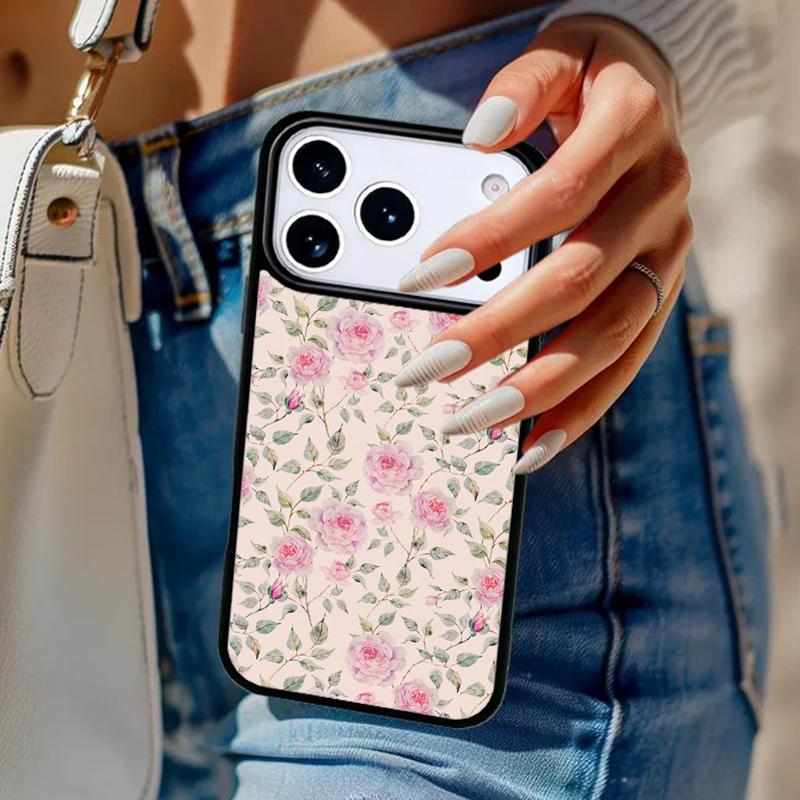 Винтажный Цветочный Чехол Для Телефона Для iPhone 17 Air 14 15 13 12 Max Чехол Для Apple 16e 11 Pro Max Plus Coque