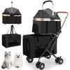 Bolinker Separate Pet Double Large For Cart with Rotation of Front Front and Rear Wheel Easy To Upper and Lower 2 Load Capacity of 20kg For Dogs and