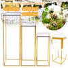 New Shiny Metal Iron Rectangle Square Frame Backdrop Gold Wedding Arch Gold-Plated Geometric Flower Stand Home Decoration Gold