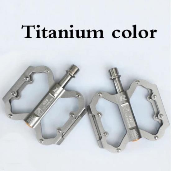 TiTo Titanium Ultralight Pedal Bicycle Pedal Titanium Alloy Axis Bike Pedals MTB Cycling Titanium Bike 1 Pair Titanium Pedal
