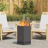 Smoke Free Fire Pit Black 38 x 38 x 51 cm Steel