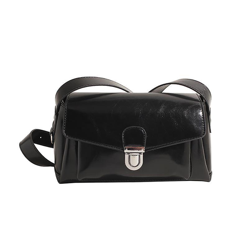 Винтажная масляно-вощеная кожаная простая квадратная сумка, модная универсальная сумка через плечо, женская новая сумка через плечо