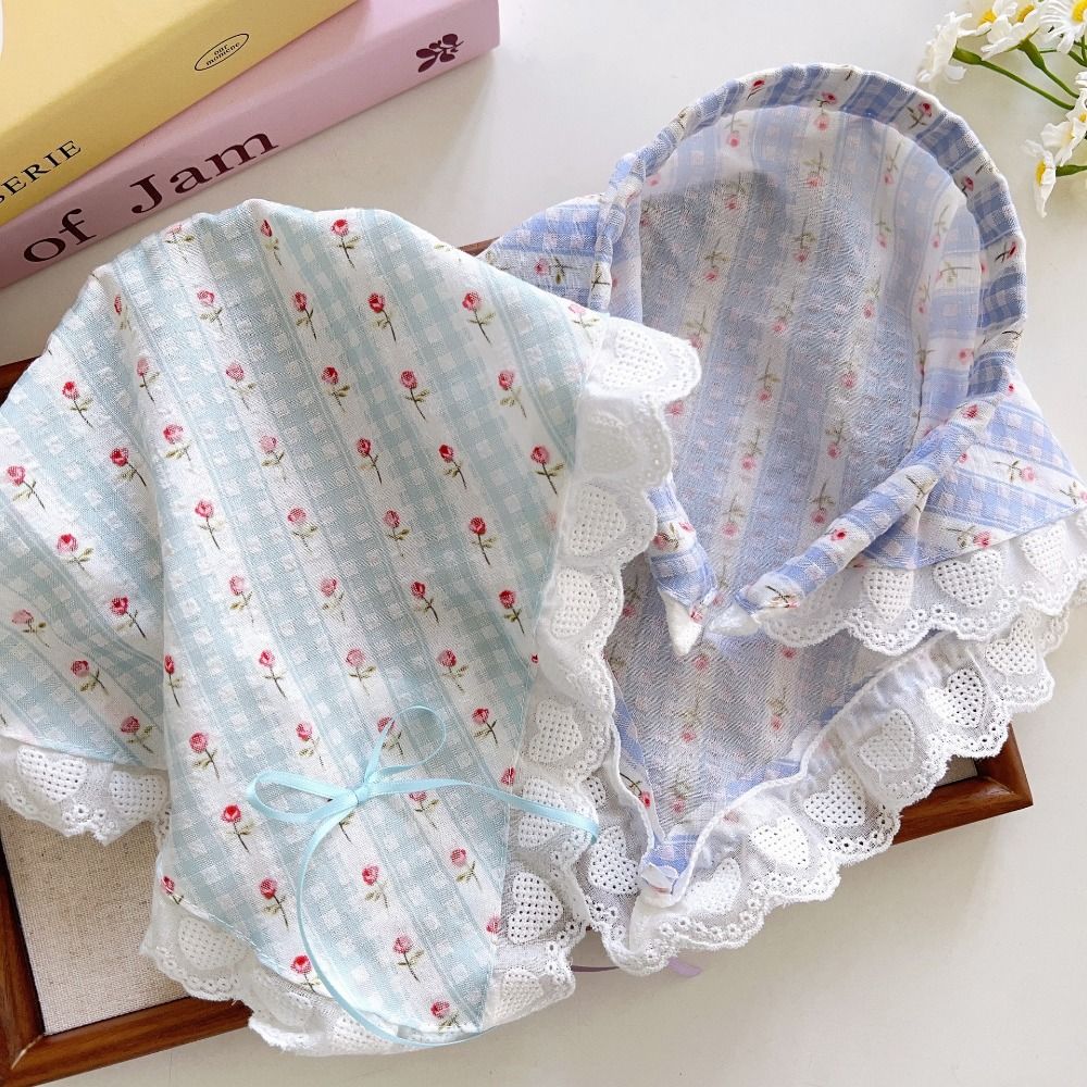 Seersucker Hair Scarf Bowknot Headband Turban Sweet Beach Vacation Hair Accessories for Girl Women