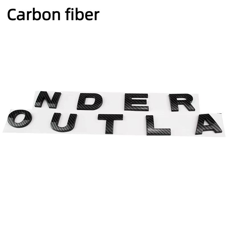 Car 3D ABS Letters Logo Decals Sticker For OUTLANDER 2023 2024 Car Front Head Hood Alphabet Emblem Badge Stickers