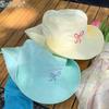 1 шт. Летние кепки для хайкинга и кемпинга, модная вышивка бантом, быстросохнущая панама, с широкими полями, складная, защита от солнца, кепки Y2K, для девочек, женщин