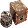 5 Inch Steampunk Gilbert Sundial Compass – Top Grade Handcrafted Brass Sundial In Wood Box with Equation Chart