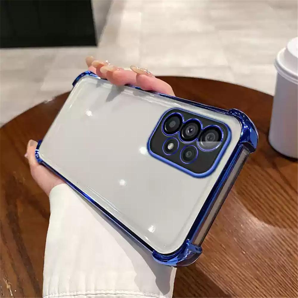 Роскошный противоударный чехол для телефона Samsung A13 A23 A33 A53 A73 A12 A22 A32 A52 A52S A51 A02S A03S Core Прозрачный силиконовый бампер