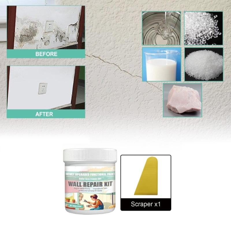 Крем для ремонта стен Заплатки для гипсокартона Ремонтные пасты Профессиональное решение для ремонта поврежденных стен, заделки дыр 100 г/бутылка Пасты