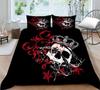 Bedding Set 3D Skull Printing Bedding Set Bedclothes Bed Three Piece Comfortable Pillowcase Polyester Quilt Cover