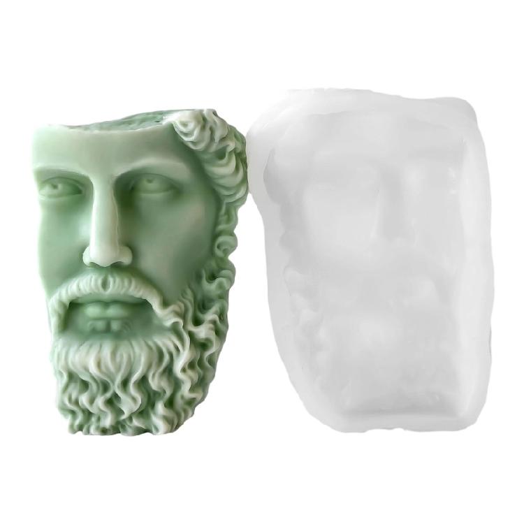 Силиконовые формы для свечей в виде человеческого лица для изготовления эпоксидной смолы, для свечей, мыла, многофункциональная силиконовая форма, термостойкая