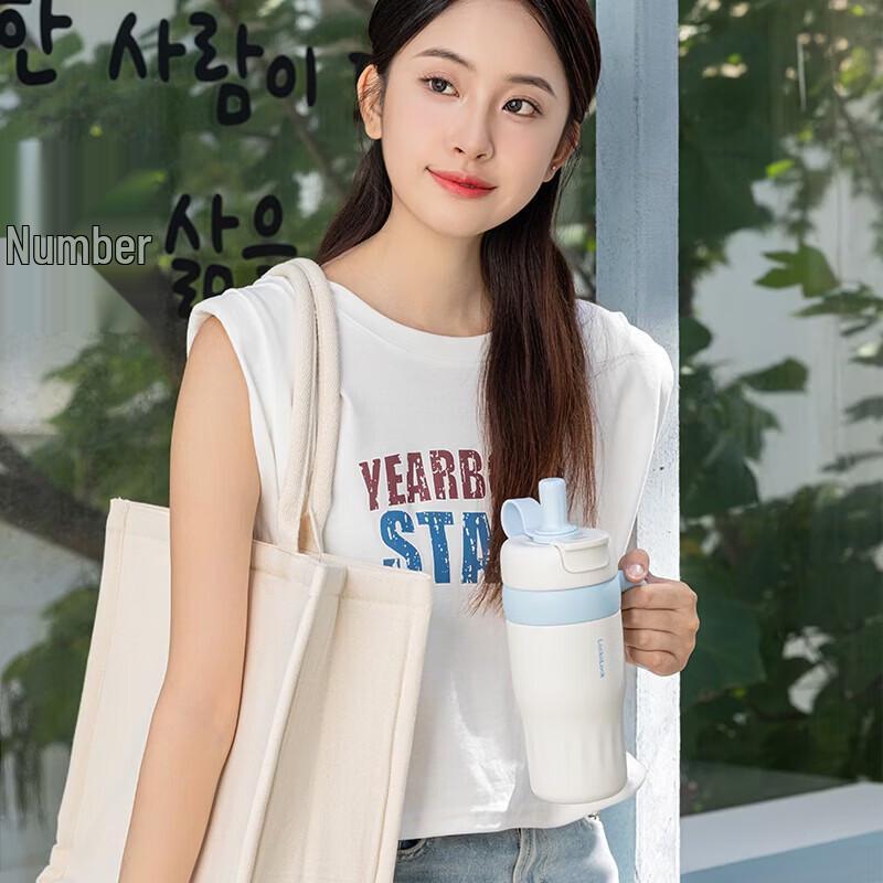 LOCK&LOCK Dopamine 560ML Insulated Coffee Water Cup with Handle
