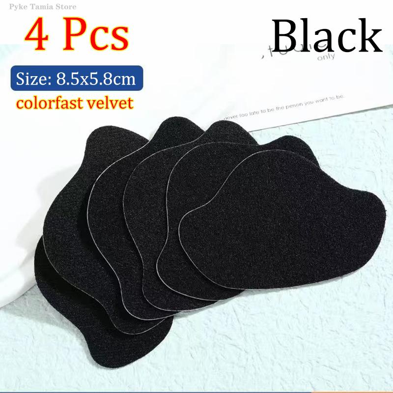 4pcs Sports Shoes Repair Stickers Suede Heel Protector Anti-Wear Repair Holes Self-adhesive Patches Insoles Pad Foot Care Insert