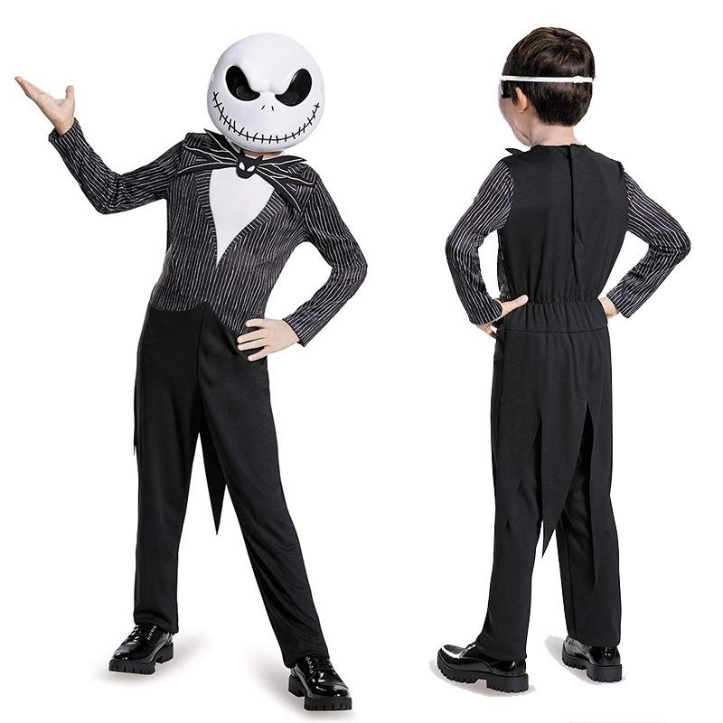 Nightmare Before The Christmas Jack Skellington Cosplay Childern Costume Party