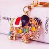 Sale Precious Stones Inlaid Thailand Elephant Car Elegant Charm Pendant Car Holder Bag Charm