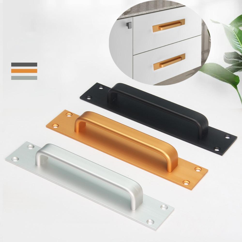 Aluminium Alloy Door Knob Hardware Door Handlebar Fashion Punch-free Pull Cabinet