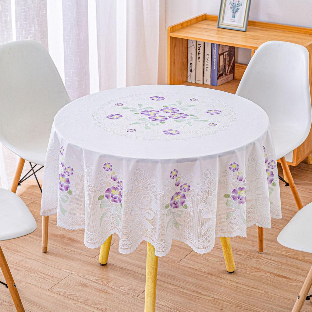 Small Fresh Printed Round Table Cloth Waterproof, Oil-Proof And Anti-Scalding Table Cloth Tablecloth