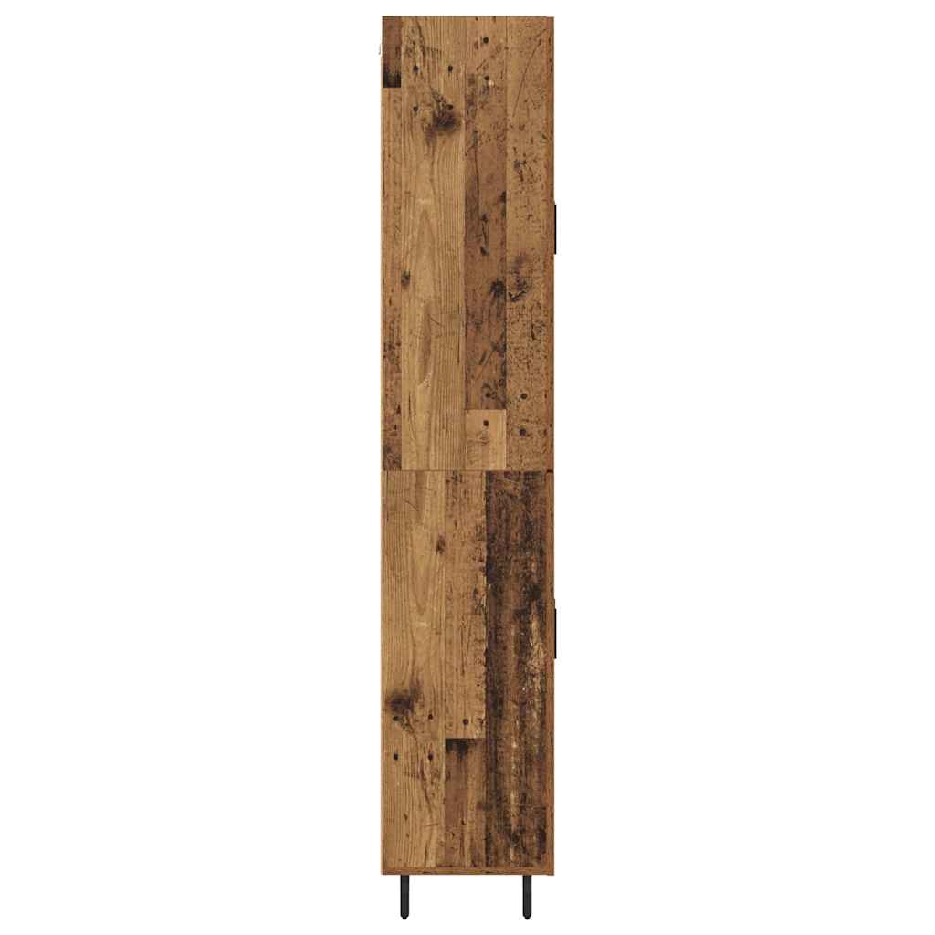 Highboard 2 pcs Reclaimed Wood Wood Based Material