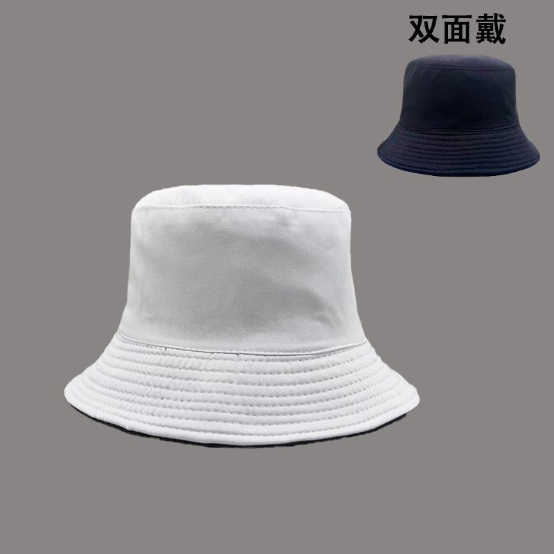 Hot Seller Simple Solid Color Reversible Bucket Hat Casual Short Brim Sunshade Hat In Stock