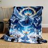 Angelic Clock Orchestra Blanket  Printed Blanket for Living Room Bed Couch lunch break Soft Cozy Blanket for Friend's festival Gift