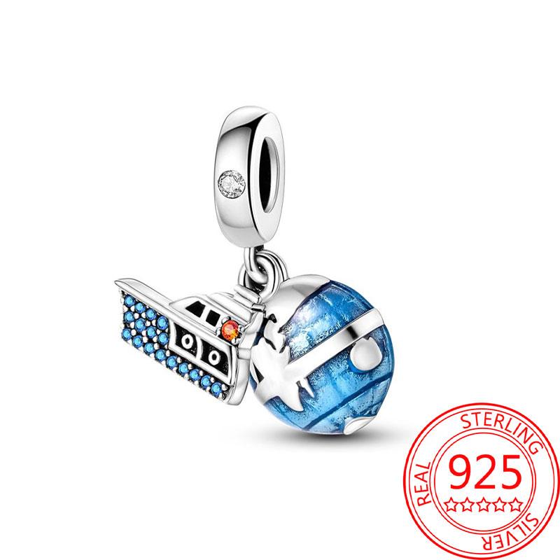 Copper Metal Paris Tower Aircraft Travel Charm Bead Component Pendant Bead Component Bead Components Compatible With Charm Bead Component Authentic