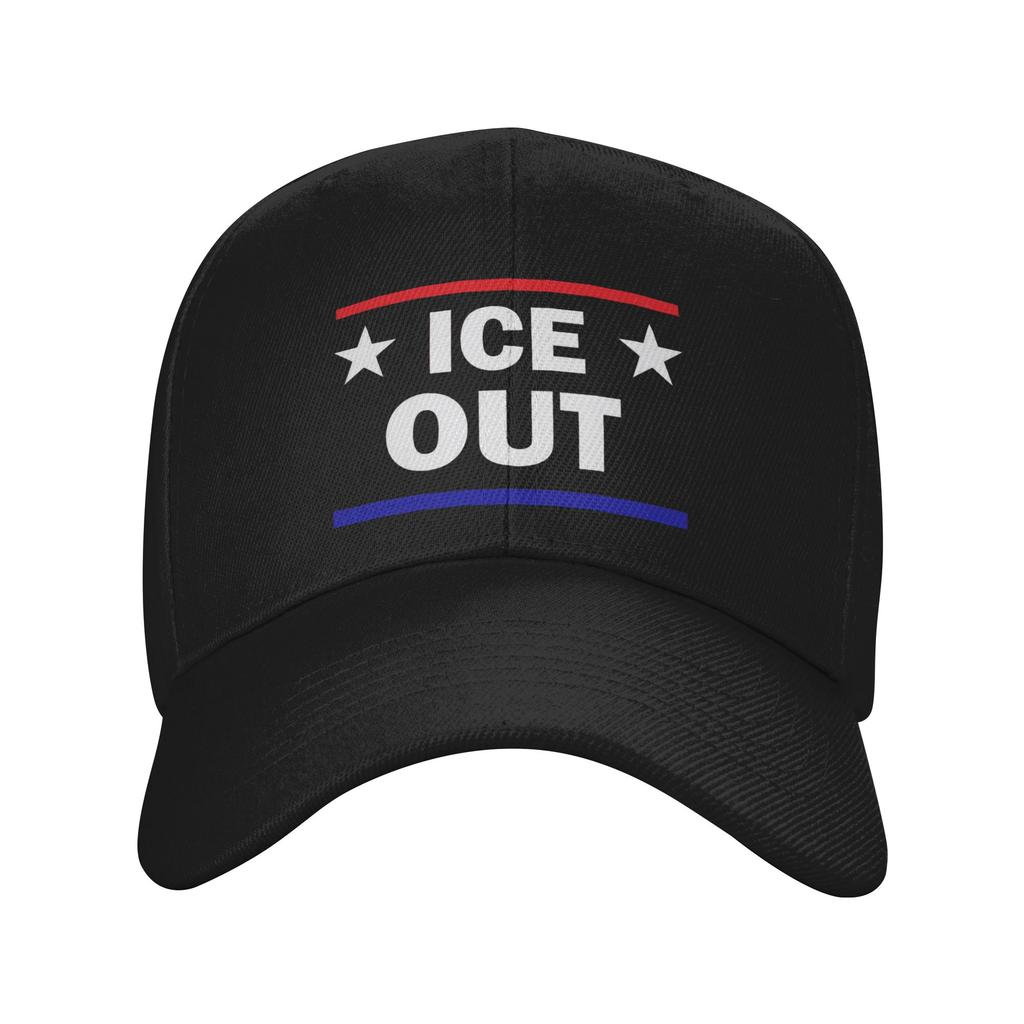 Unisex ice Out  Anti Ice Minneapolis Abolish Ice Hats Stylish Baseball Cap  Trucker Hat Golf Headewear Adjustable Fit