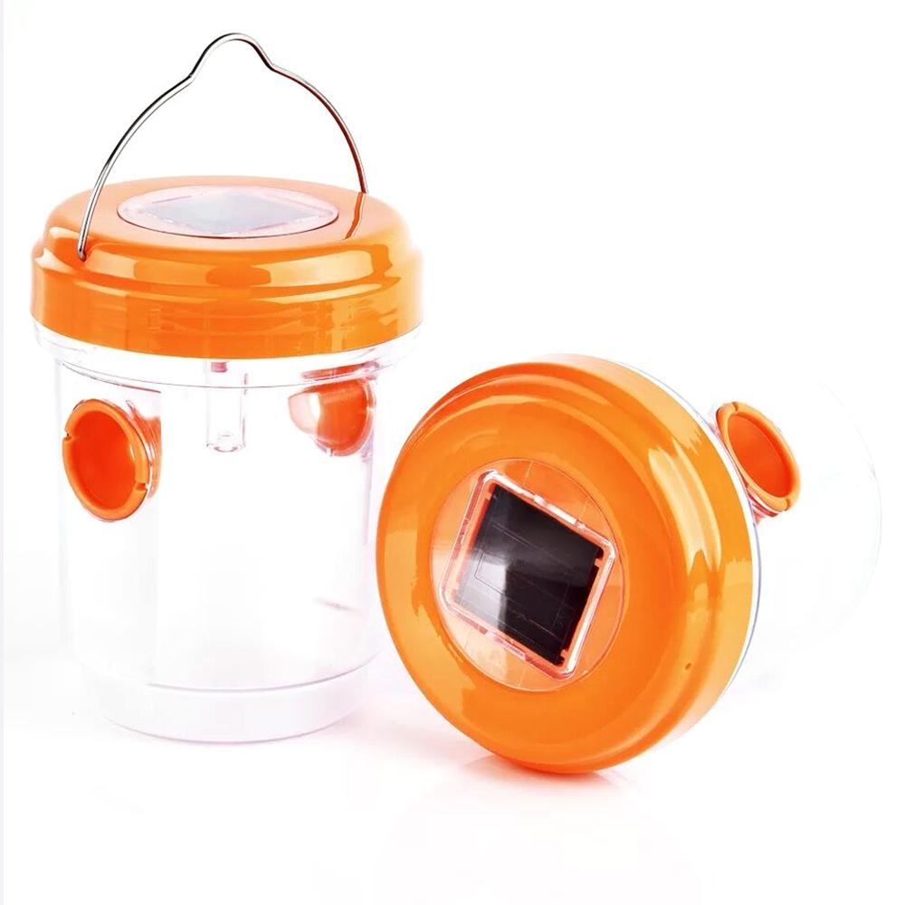 Insect Trap Solar Powered Wasp Trap with UV LED Light Effective and Reusable Fruit Fly Trap Wasp Killer Bee Flies Hornets Bugs Catcher