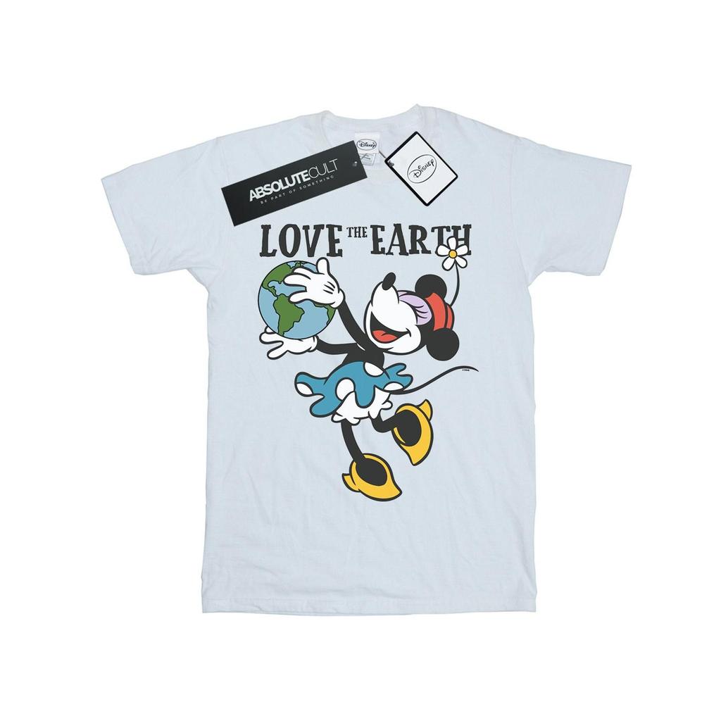 Disney Womens/Ladies Mickey Mouse Love The Earth Cotton Boyfriend T-Shirt