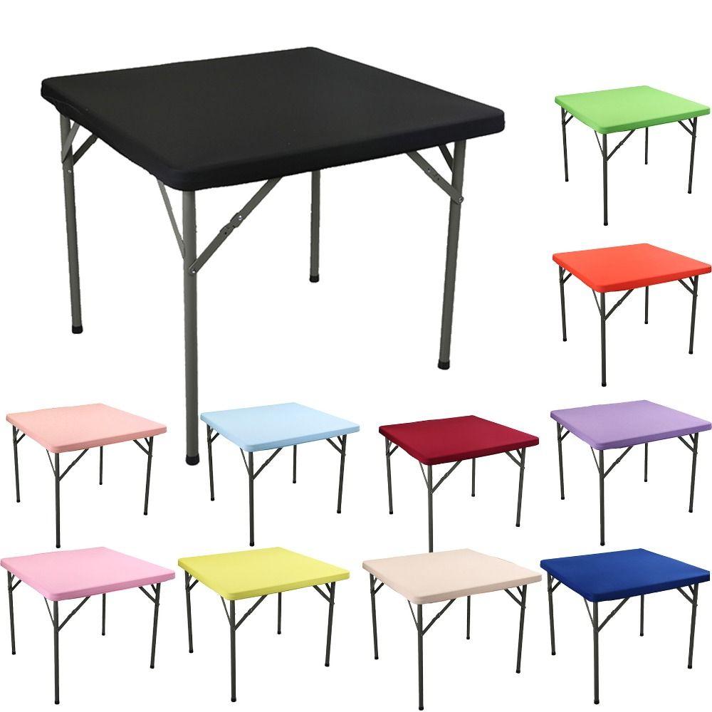 86X86CM Stain-Resistant Tablecloth Elastic Picnic Table Cloth Square Table Cover Home