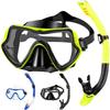 Комплект для снорклинга для взрослых с противотуманной маской для дайвинга с маской из закаленного стекла для подводного плавания, легкое дыхательное снаряжение для подводного плавания с маской и трубкой