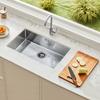 VEVOR 76cm Kitchen Sink Workstation, 304 Stainless Steel Undermount Sinks, Drop-In Single Bowl Farmhouse Basin with Accessories