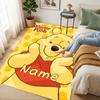 Custom Name Winnie Pooh Living Room Non-Slip Area Rug Soft Carpet for Bedroom Kids Playroom Sofa Office Home Decor Doormat