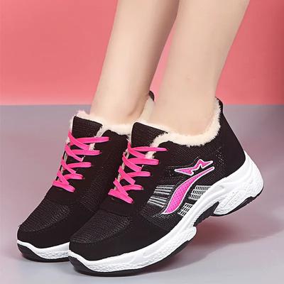 Зимние утепленные женские ботинки на толстой подошве с плоской подошвой, спортивные высокие байта, повседневные женские хлопковые ботинки