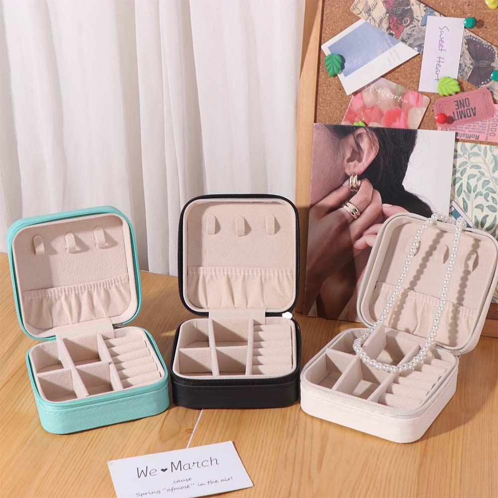 Packaging Box Velvet Jewelry Box Necklace Ring Earrings Organizer Holder Household